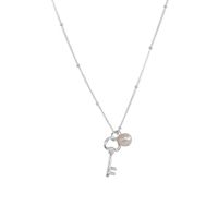 Elegant Solid Color Freshwater Pearl Sterling Silver Plating Inlay Diamond Silver Plated Pendant Necklace main image 3