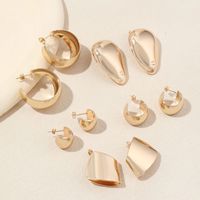 1 Pair Elegant C Shape Heart Shape Polishing Plating Copper 18k Gold Plated White Gold Plated Ear Studs main image 2