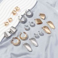 1 Pair Elegant C Shape Heart Shape Polishing Plating Copper 18k Gold Plated White Gold Plated Ear Studs main image 1
