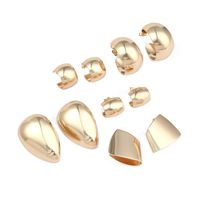 1 Pair Elegant C Shape Heart Shape Polishing Plating Copper 18k Gold Plated White Gold Plated Ear Studs main image 4