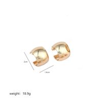 1 Pair Elegant C Shape Heart Shape Polishing Plating Copper 18k Gold Plated White Gold Plated Ear Studs sku image 5