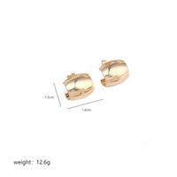 1 Pair Elegant C Shape Heart Shape Polishing Plating Copper 18k Gold Plated White Gold Plated Ear Studs sku image 7
