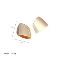 1 Pair Elegant C Shape Heart Shape Polishing Plating Copper 18k Gold Plated White Gold Plated Ear Studs sku image 1