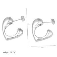 1 Par Estilo Simple Forma De Corazón Pulido Enchapado Cobre Chapados en oro de 18k Pendientes sku image 2