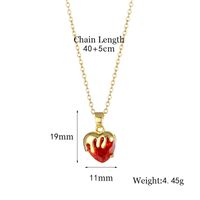 Stainless Steel Brass Fashion Plating Inlay Heart Shape Zircon Pendant Necklace main image 8