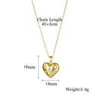 1 Piece Fashion Heart Shape Stainless Steel Brass Plating Inlay Zircon Pendant Necklace main image 6