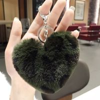 Korean Style Heart Shape Synthetic Fibre Women's Bag Pendant Keychain 1 Piece sku image 41