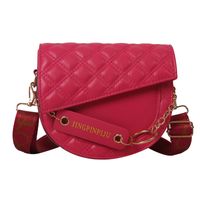 Women's Pu Leather Solid Color Streetwear Semicircle Flip Cover Shoulder Bag Crossbody Bag sku image 2