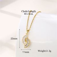 Stainless Steel Titanium Steel Korean Style Inlay Plating Tree Swan Heart Shape Zircon Pendant Necklace sku image 10