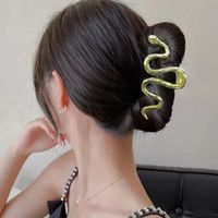 Simple Style Snake Alloy Plating Diamond Rhinestones Hair Claws main image 1