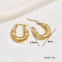 1 Par Estilo Simple Estilo Clásico Cruzar Giro Acero Inoxidable 201 Chapados en oro de 18k Pendientes sku image 1