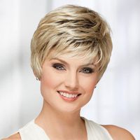 Women's Retro Casual High Temperature Wire Side Fringe Short Straight Hair Wigs sku image 1