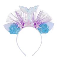 Simple Style Classic Style Mermaid Sequin Pu Leather Gauze Inlay Artificial Rhinestones Hair Band sku image 8