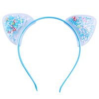 Simple Style Classic Style Mermaid Sequin Pu Leather Gauze Inlay Artificial Rhinestones Hair Band sku image 1