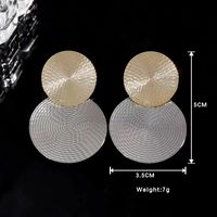 1 Pair Exaggerated Punk Round Alloy Drop Earrings main image 2