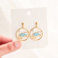 1 Pair Simple Style Classic Style Color Block Alloy Drop Earrings main image 1