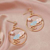 1 Pair Simple Style Classic Style Color Block Alloy Drop Earrings main image 4