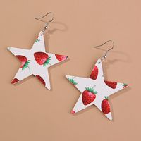 1 Pair Retro Sunflower Fruit Pu Leather Drop Earrings sku image 2