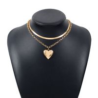 Modern Style Sweet Simple Style Heart Shape Alloy Women's Bracelets Necklace sku image 1