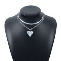 Modern Style Sweet Simple Style Heart Shape Alloy Women's Bracelets Necklace sku image 2