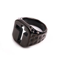 Rock Streetwear Cross Titanium Steel Plating 18K Gold Plated Men's Rings main image 3