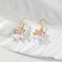 1 Pair Casual Cute Simple Style Color Block Enamel Alloy Drop Earrings sku image 6