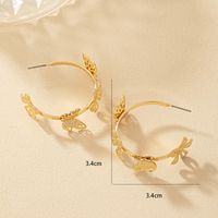 1 Pair Retro Flower Butterfly Plating Alloy Gold Plated Ear Studs main image 2