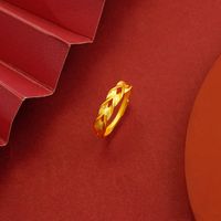 1 Piece Chinoiserie Bow Knot Copper Plating Open Ring sku image 13