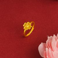 1 Piece Chinoiserie Bow Knot Copper Plating Open Ring sku image 20