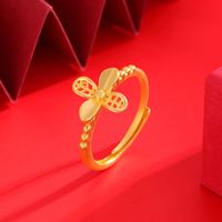 1 Piece Chinoiserie Bow Knot Copper Plating Open Ring sku image 25