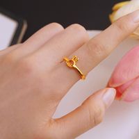 1 Piece Chinoiserie Bow Knot Copper Plating Open Ring sku image 12