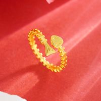 1 Piece Chinoiserie Bow Knot Copper Plating Open Ring sku image 8