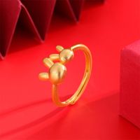 1 Piece Chinoiserie Bow Knot Copper Plating Open Ring sku image 46