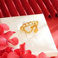 1 Piece Chinoiserie Bow Knot Copper Plating Open Ring sku image 58