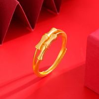 1 Piece Chinoiserie Bow Knot Copper Plating Open Ring sku image 4