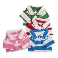 Casual Simple Style Polyester Stripe Lapel Pet Clothing main image 1
