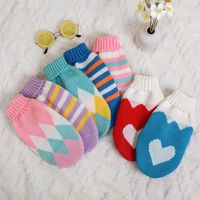 Casual Simple Style Yarn Stripe Heart Shape Rhombus Warm Pet Clothing main image 1