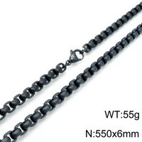 Hip-Hop Punk Geometric Titanium Steel Metal Chain 18K Gold Plated Men's Bracelets Necklace sku image 10