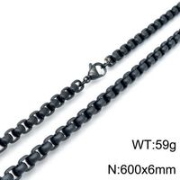 Hip-Hop Punk Geometric Titanium Steel Metal Chain 18K Gold Plated Men's Bracelets Necklace sku image 12