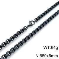 Hip-Hop Punk Geometric Titanium Steel Metal Chain 18K Gold Plated Men's Bracelets Necklace sku image 14