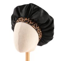 Women's Basic Simple Style Leopard Printing Eaveless Beanie Hat sku image 1