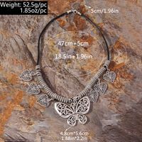 Vintage Style Ethnic Style Insect Flower Butterfly Zinc Alloy Beaded Hollow Out Women's Necklace main image 3