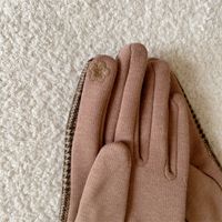 Frau Basic Farbblock Handschuhe 1 Paar main image 2