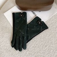 Frau Basic Farbblock Handschuhe 1 Paar sku image 1