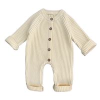 Cute Solid Color Polyacrylonitrile Fiber Baby Rompers main image 4