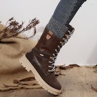 Women's Streetwear Solid Color Round Toe Riding Boots sku image 9