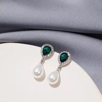 1 Pair Simple Style Classic Style Circle Square Bow Knot Alloy Rhinestones Drop Earrings Ear Hook sku image 1