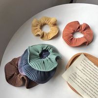 Women's Vintage Style Solid Color Cloth Pleated Hair Tie main image 5