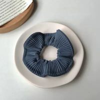 Women's Vintage Style Solid Color Cloth Pleated Hair Tie sku image 4