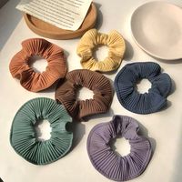 Women's Vintage Style Solid Color Cloth Pleated Hair Tie main image 1